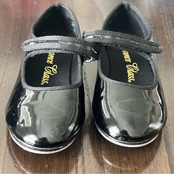 Dance Class Glossy Black Tap Dance Shoes - Size 12 - Picture 8 of 10